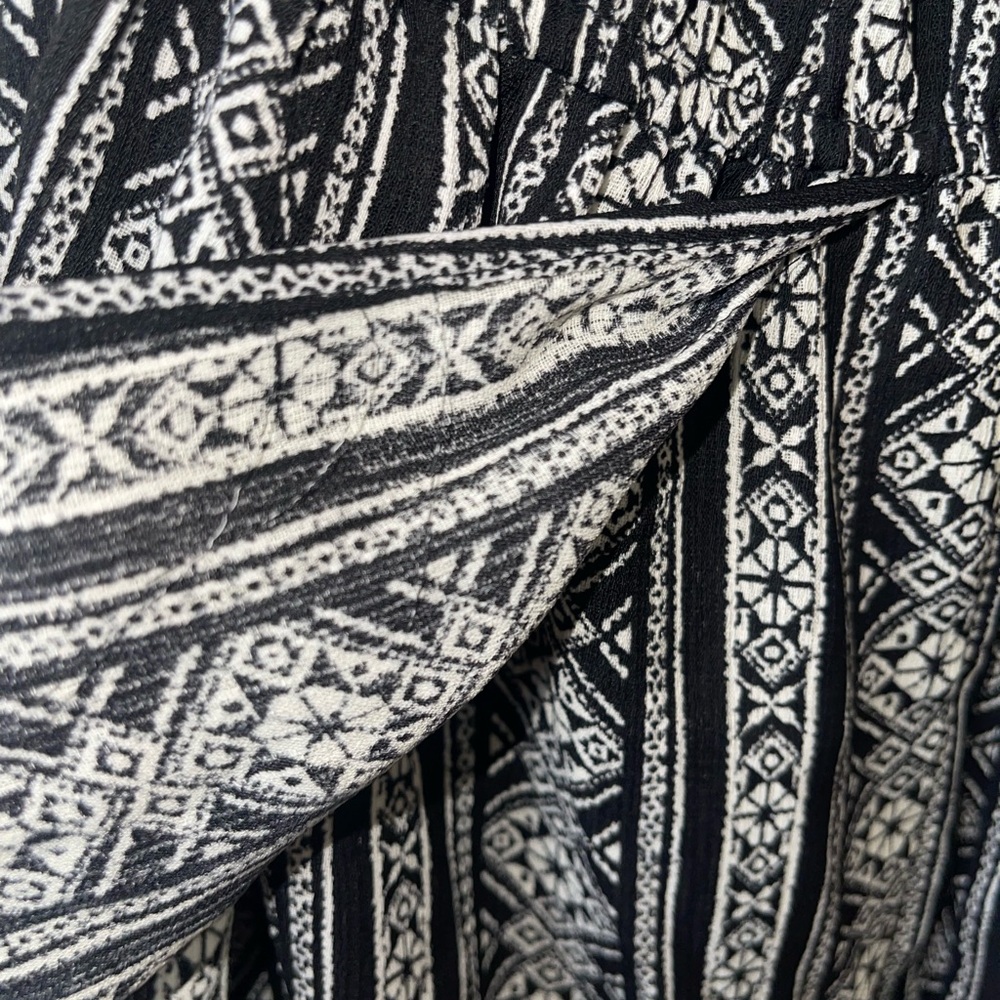 As U Wish Black and White Patterned Jumpsuit - Picture 10 of 11